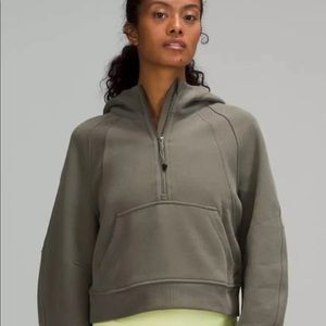 Scuba Oversized 1/2 Zip Hoodie grey sage
